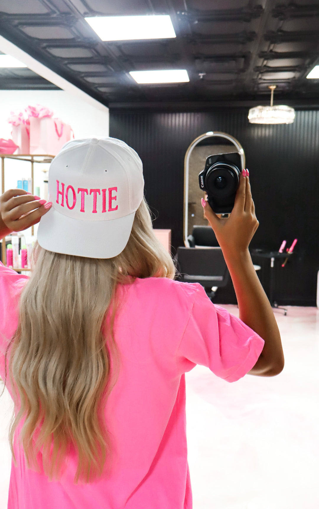 Barbie Pink & White “HOTTIE” Hat