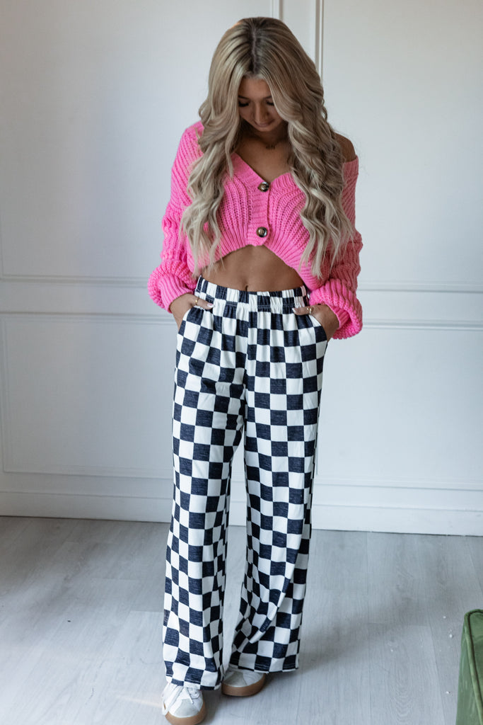 パンツ unknown check pants Gingham Kick Pant — Black – La Garçonne