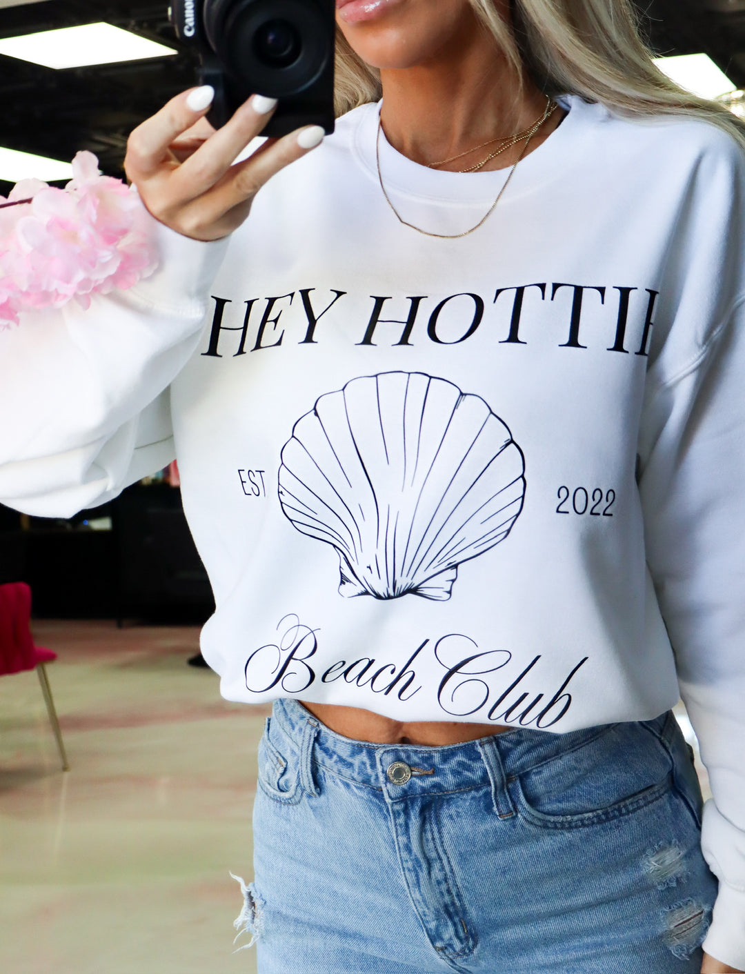 Hey Hottie Beach Club Crewneck