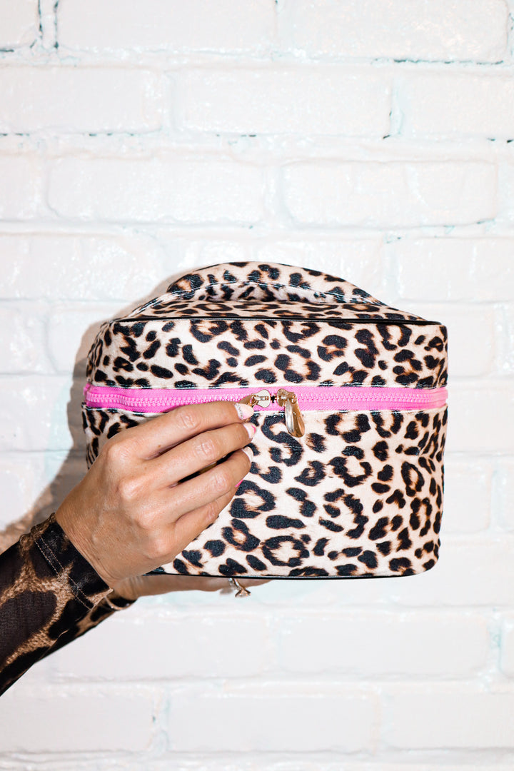 Hey Hottie Velour Makeup Bag