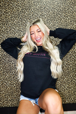 Hey Hottie Life is Better in Pink Crewneck