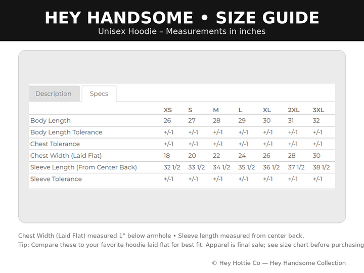 Hey Handsome Logo Hoodies